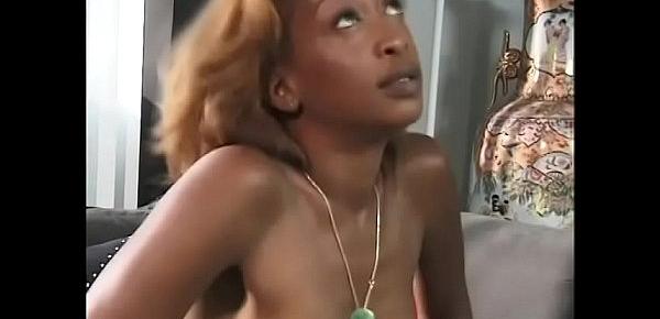  Black chick Mystic scream out of pleasure while white dude penetrates her from the back
